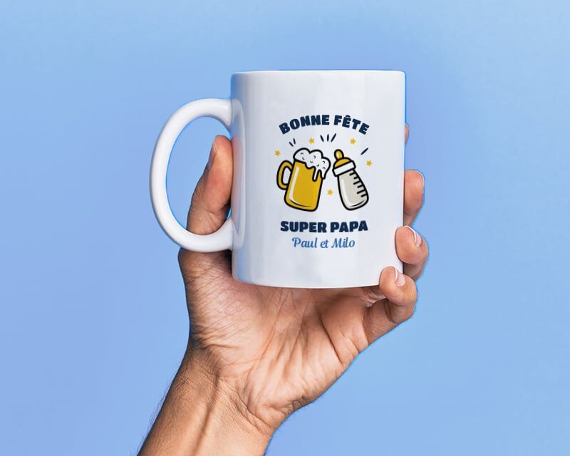 Cadeaux.com Mug personnalisé jeune papa - Chacun son biberon