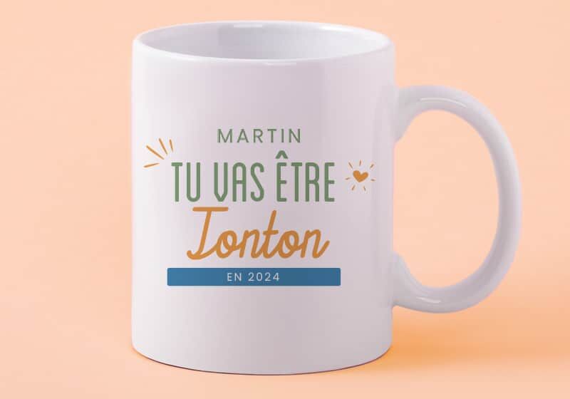 Cadeaux.com Mug personnalisé - Tu vas être tonton