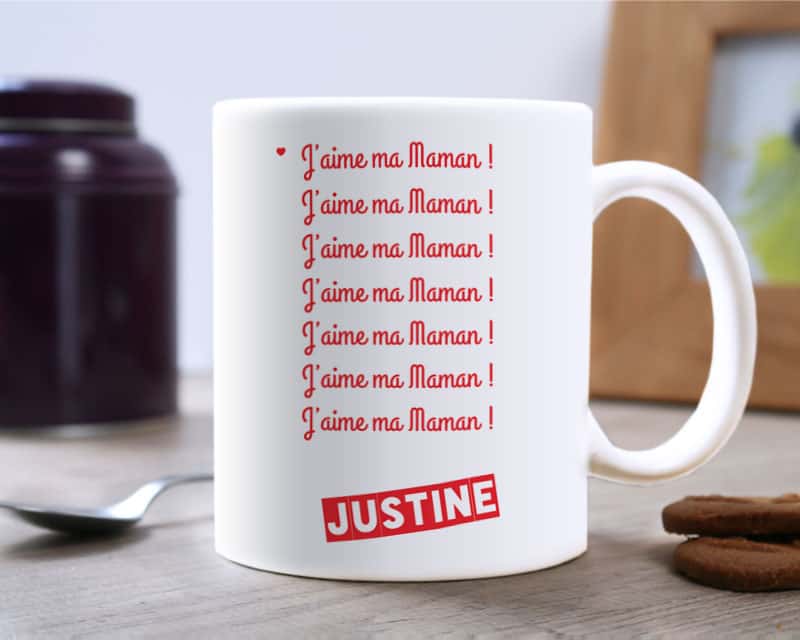 Cadeaux.com Mug personnalisé - J'aime ma Maman