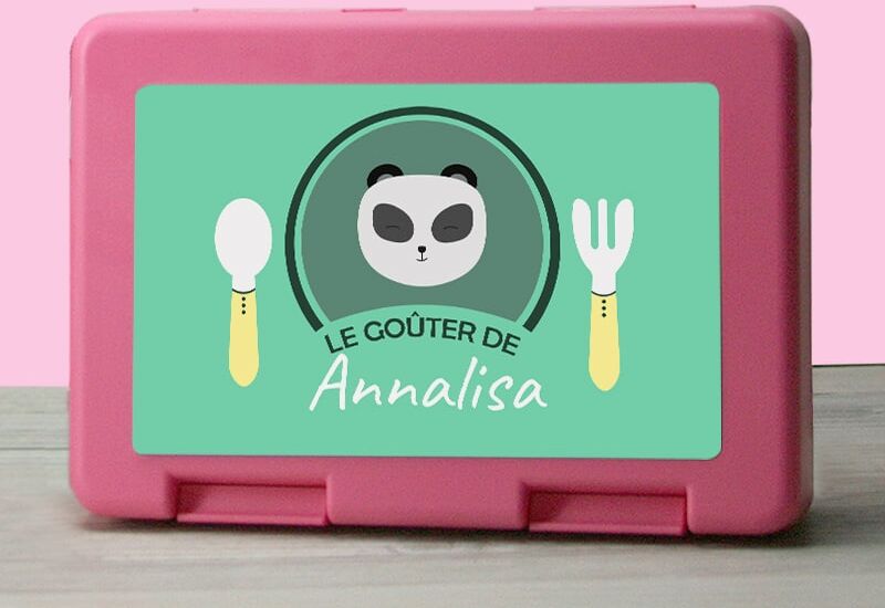 Cadeaux.com Boîte à goûter Personnalisable - Petit Panda