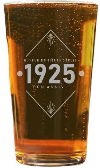 Cadeaux.com Verre à bière pinte année année 1925