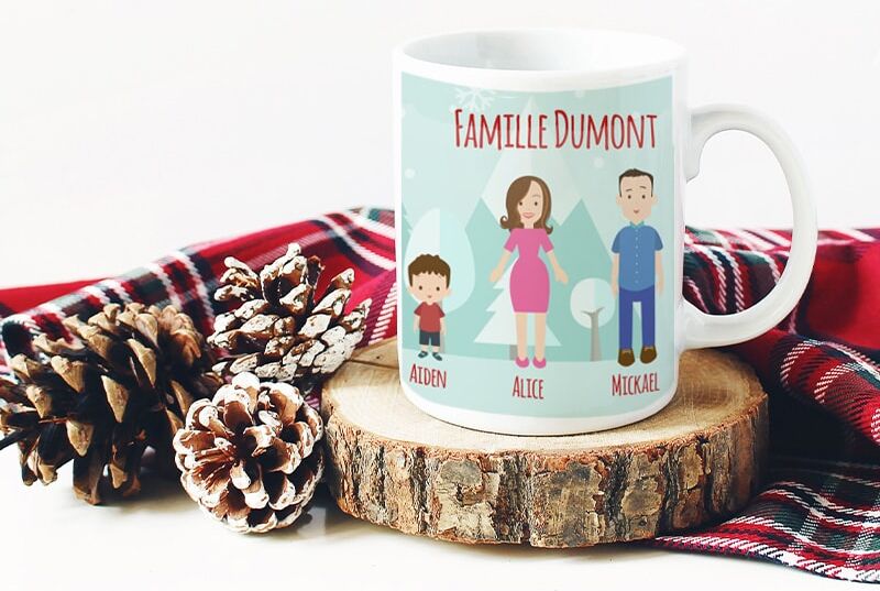 Cadeaux.com Mug Noël personnalisé - Family Circus