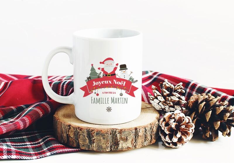 Cadeaux.com Mug personnalisé - Joyeux Noël