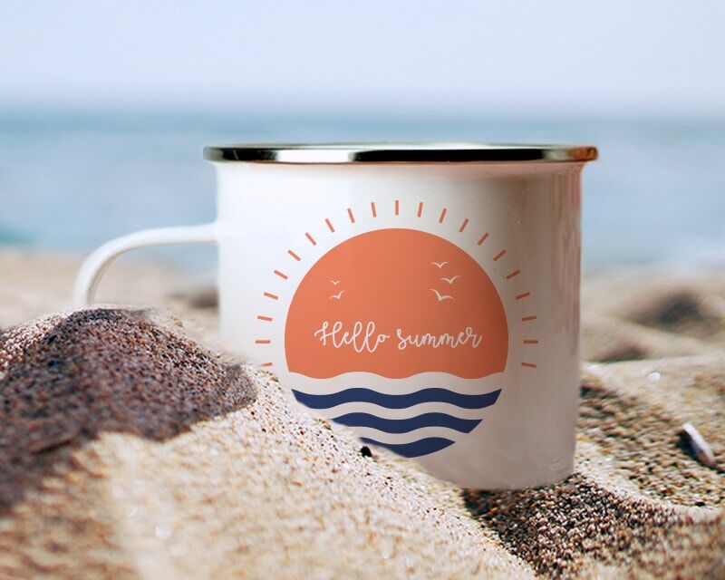 Cadeaux.com Mug émaillé personnalisé vacances - Summer