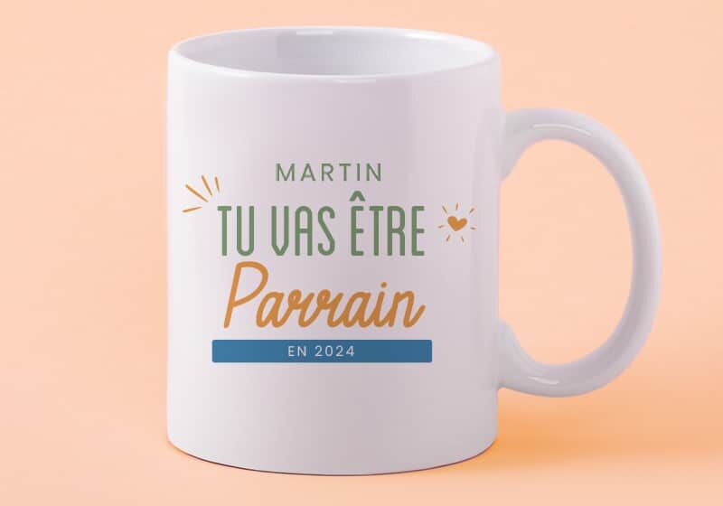 Cadeaux.com Mug personnalisé - Tu vas être parrain