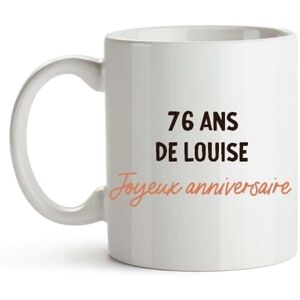 Cadeaux.com Mug avec message personnalisé femme 76 ans