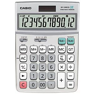Casio Calculatrice de bureau DF-120ECO - 12 chiffres - Publicité