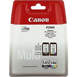 Canon PG-545 / CL-546 Cartouche d'encre authentique 8287B005 - Pack Noir + Couleurs - Publicité