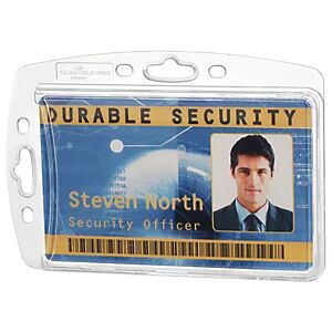 Durable Porte-badge de sécurité fermé pour 1 carte 54 x 85 mm, sans attache - Transparent - Publicité
