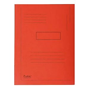 Exacompta Chemise Forever® A4 à 2 rabats avec lignes imprimées, 200 feuilles, 240 x 320 mm, en carte recyclé, rouge - Lot de 50 - Publicité