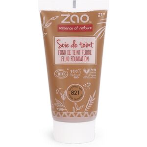 zao essence of nature - Recharge Soie de teint 821 Hale tiramisu ZAO Fond fluide Certifie Bio, Formule 100% naturelle, Vegan et Rechargeable Recharge Soie de teint ZAO - 821 Hale tiramisu - 30 ml 30 ml