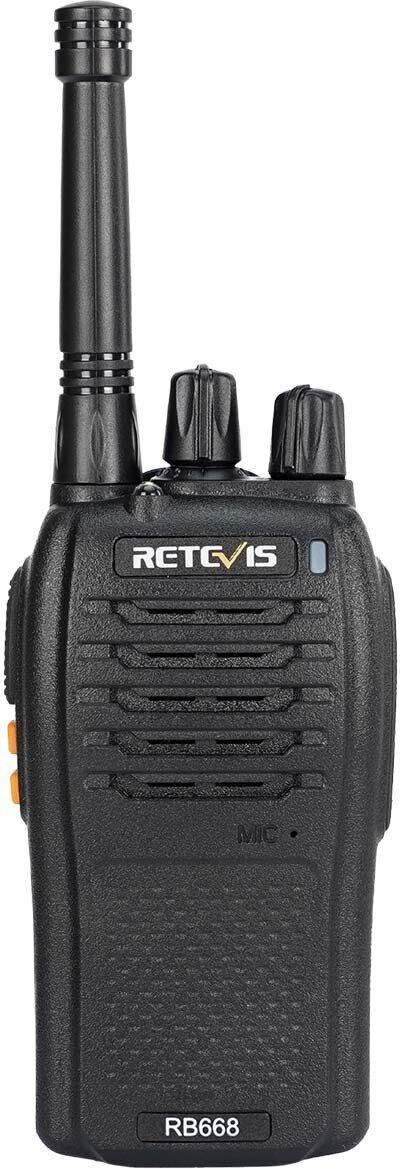 RETEVIS RB668 Talkie-walkie 400-470MHz 16 canaux avec lampe de poche LED Radio portable bidirectionnelle rechargeable 12