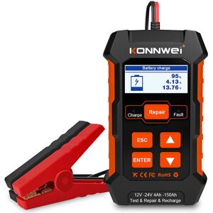 KONNWEI KW520 12V 24V Chargeur de batterie de voiture professionnel Réparateur Outil de diagnostic Testeur 3 en 1 Prise - Publicité