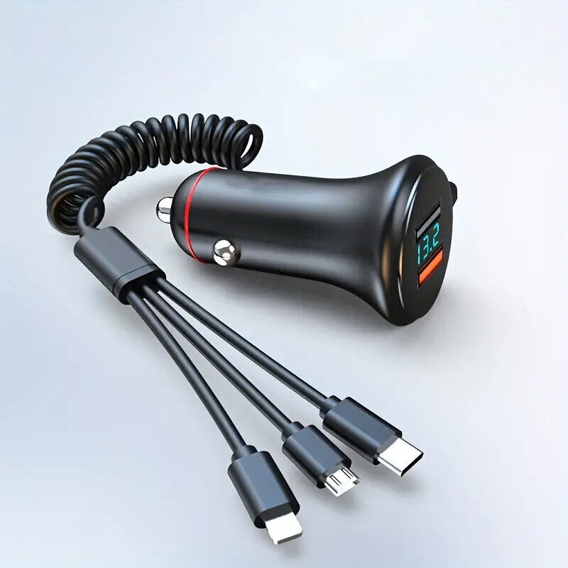 Banggood Chargeur de voiture rapide 5 en 1 160W QC3.0 Charge rapide Affichage de la tension Chargeur rapide USB Type C pour iPhon