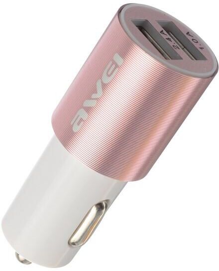 Banggood Chargeur de voiture rapide Awei® Metal Dual USB 5V 2.4A pour iPhone SE/6S/6S Plus/6/6 Plus/PC/iPad