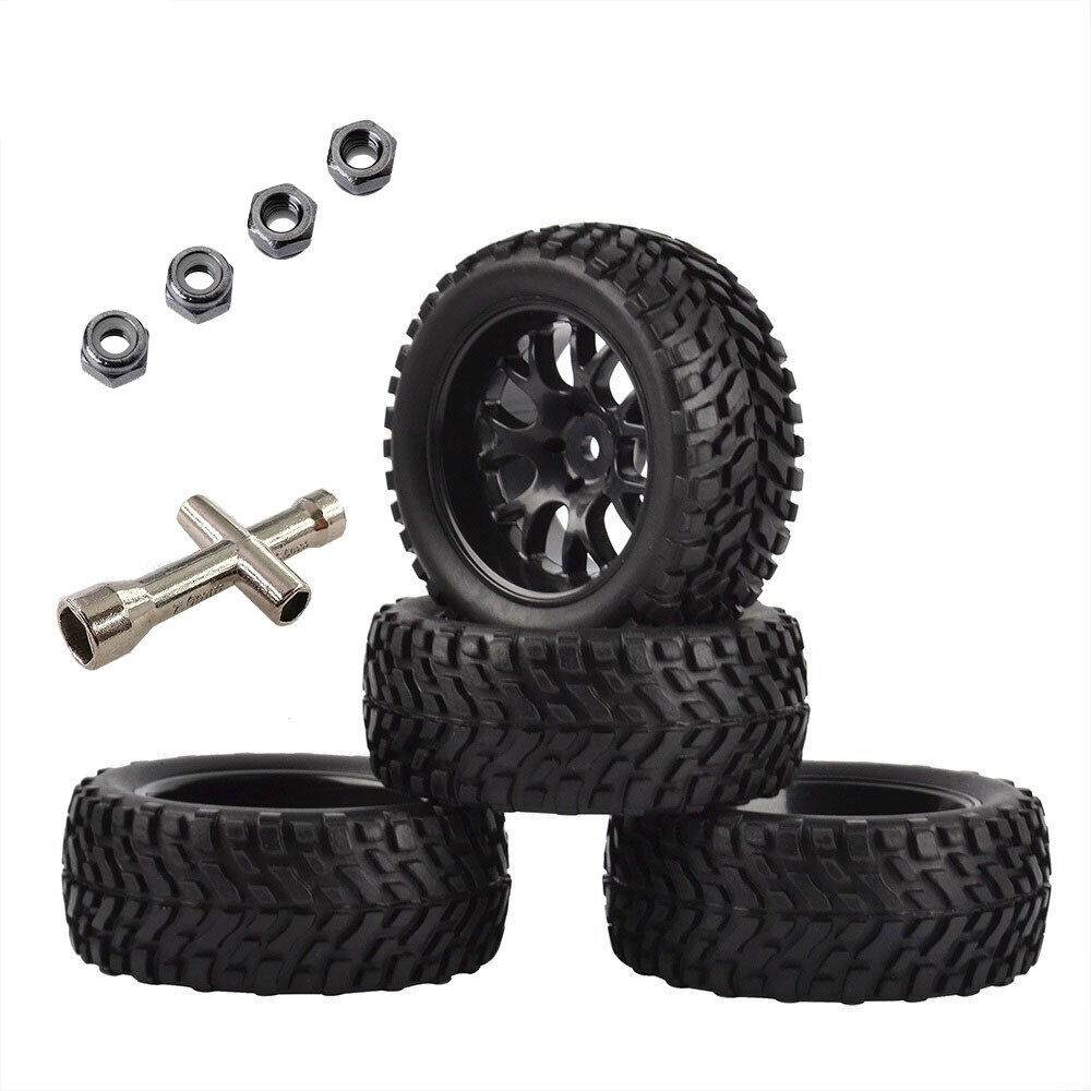 Banggood 4 pièces pneus roues 12mm Hex 2.99 pouces pour véhicules de course de vitesse de rallye modèles de voiture RC pièces de