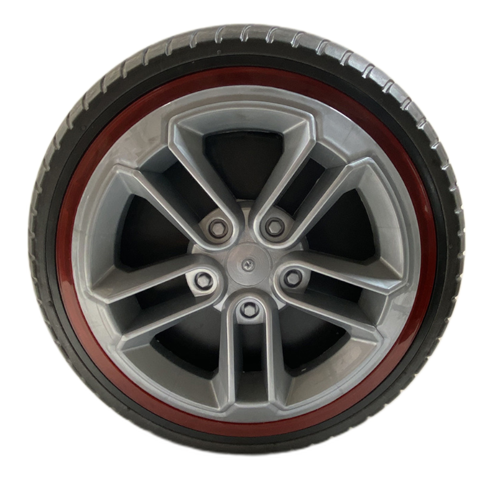 Topacc 1PC 34cm pour enfants sur des pneus de roue de voiture avec des lumières pneus solides en caoutchouc non gonflables