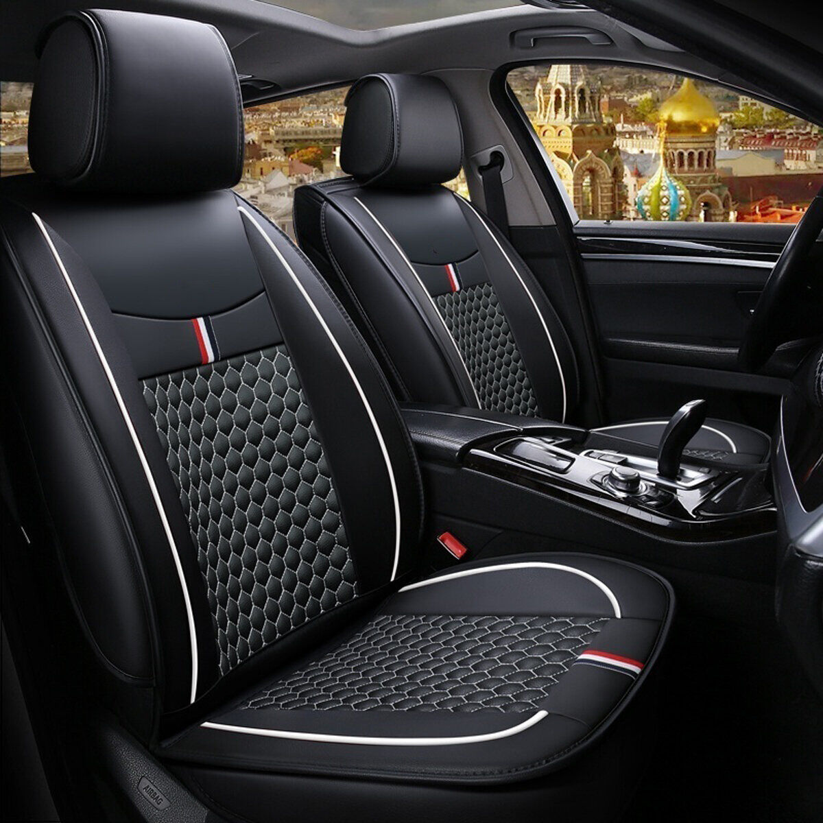 Banggood 1x Housse de siège complet avant de voiture imperméable à la poussière en cuir PU, protège-matelas.