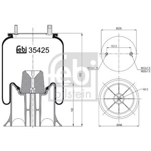 FEBI Soufflet À Ressort, Suspension Pneumatique