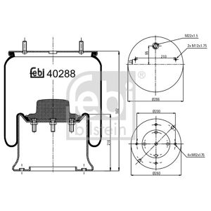 FEBI Soufflet À Ressort, Suspension Pneumatique