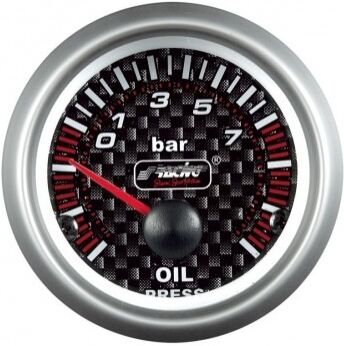 Instrument Analogique Simoni Racing - Pression D'Huile - 52mm - Carbone