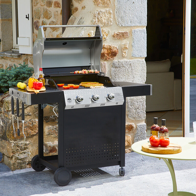 Roster Barbecue Gaz 3 Brûleurs Plancha ROSTER Roster Barbecue Gaz 3 Brûleurs Plancha ROSTER