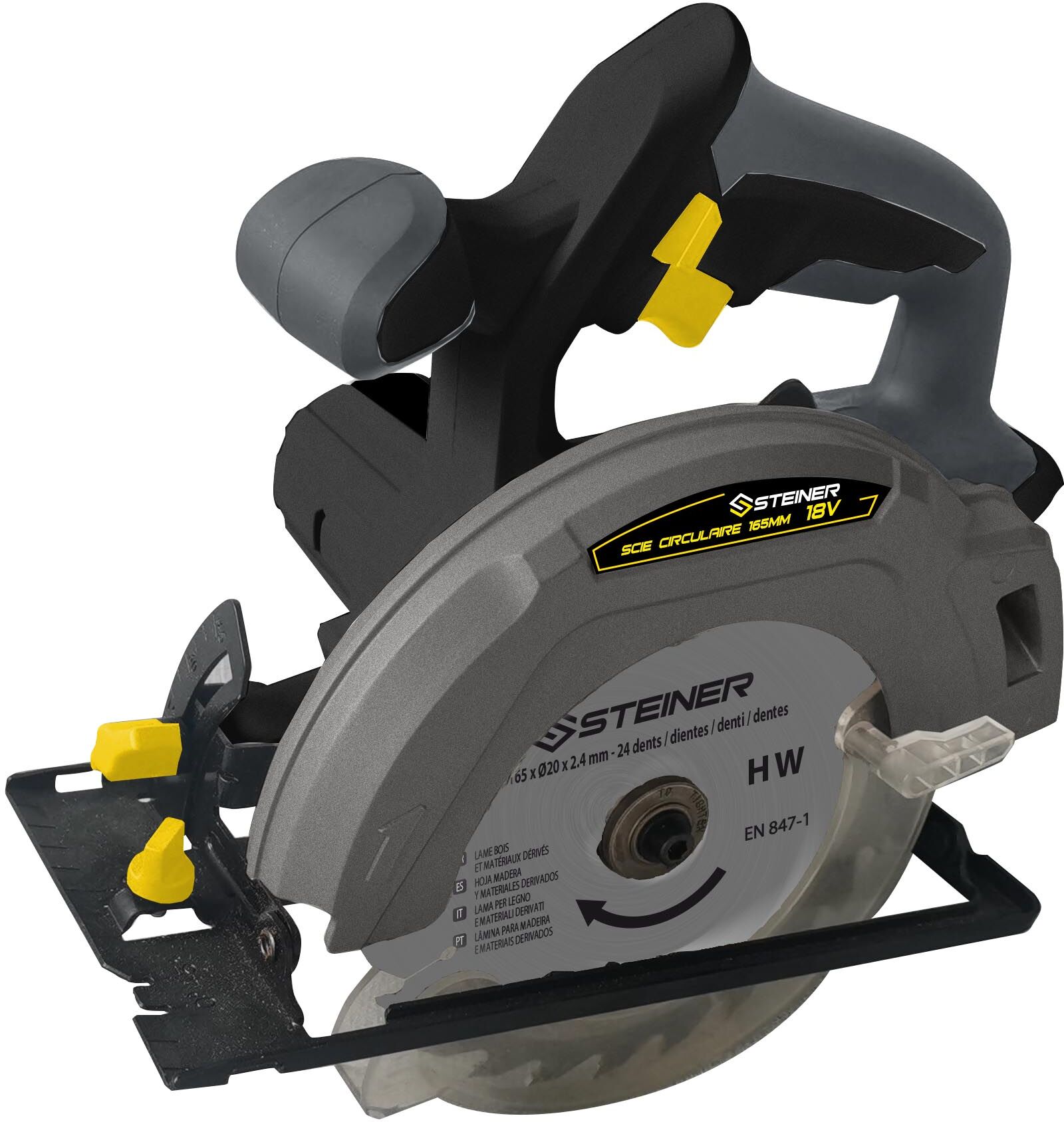 Steiner Scie circulaire 165mm sans fil 18V Li-ion STEINER (Sans batterie / Sans chargeur) Steiner Scie circulaire 165mm sans fil 18V Li-ion STEINER (Sans batterie / Sans chargeur)
