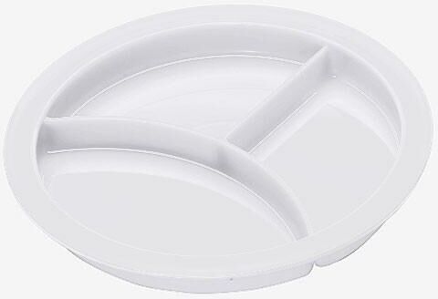 Careserve Assiette à compartiments - Blanc - Lot de 3 Careserve Assiette à compartiments - Blanc - Lot de 3