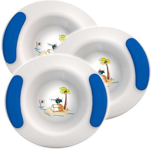 Careserve Bol préhensible pour enfant - Bleu - Lot de 3 Careserve Bol préhensible pour enfant - Bleu - Lot de 3