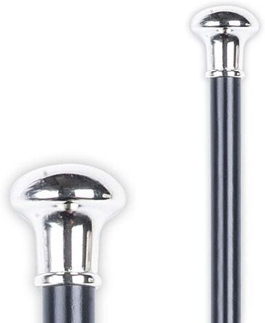 Careserve Canne décorative en bois - pommeau rond - Argenté Careserve Canne décorative en bois - pommeau rond - Argenté