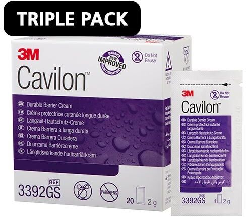 Careserve Crème de protection cutanée durable Cavilon 3M - Sachet - Lot de 3 Careserve Crème de protection cutanée durable Cavilon 3M - Sachet - Lot de 3