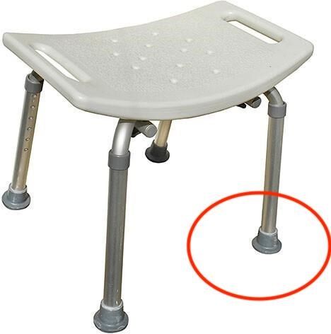 Embout de remplacement pour chaise de douche Drive Alu CSF18790 Embout de remplacement pour chaise de douche Drive Alu CSF18790