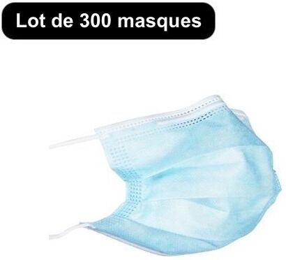 Lot de 300 masques 3 plis Lot de 300 masques 3 plis