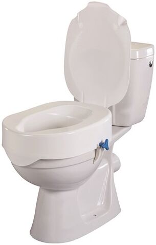 NRS Rehausseur de toilettes avec couvercle rabattable - 10 cm