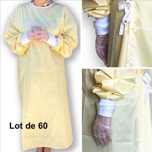 Careserve Robe d'isolement réutilisable - Lot de 60 Careserve Robe d'isolement réutilisable - Lot de 60