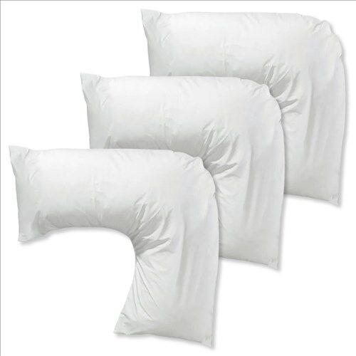 Careserve Taie d’oreiller en forme de V - Blanc - Lot de 3 Careserve Taie d’oreiller en forme de V - Blanc - Lot de 3