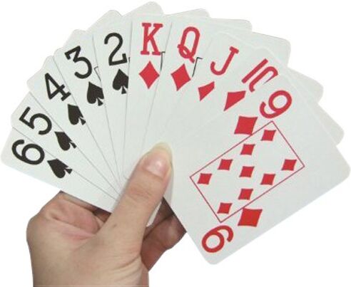 NRS Jeu de cartes à gros caractères - Fond rouge NRS Jeu de cartes à gros caractères - Fond rouge