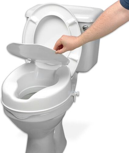 Performance Health Rehausseur de toilettes Savanah avec couvercle - 10 cm Performance Health Rehausseur de toilettes Savanah avec couvercle - 10 cm