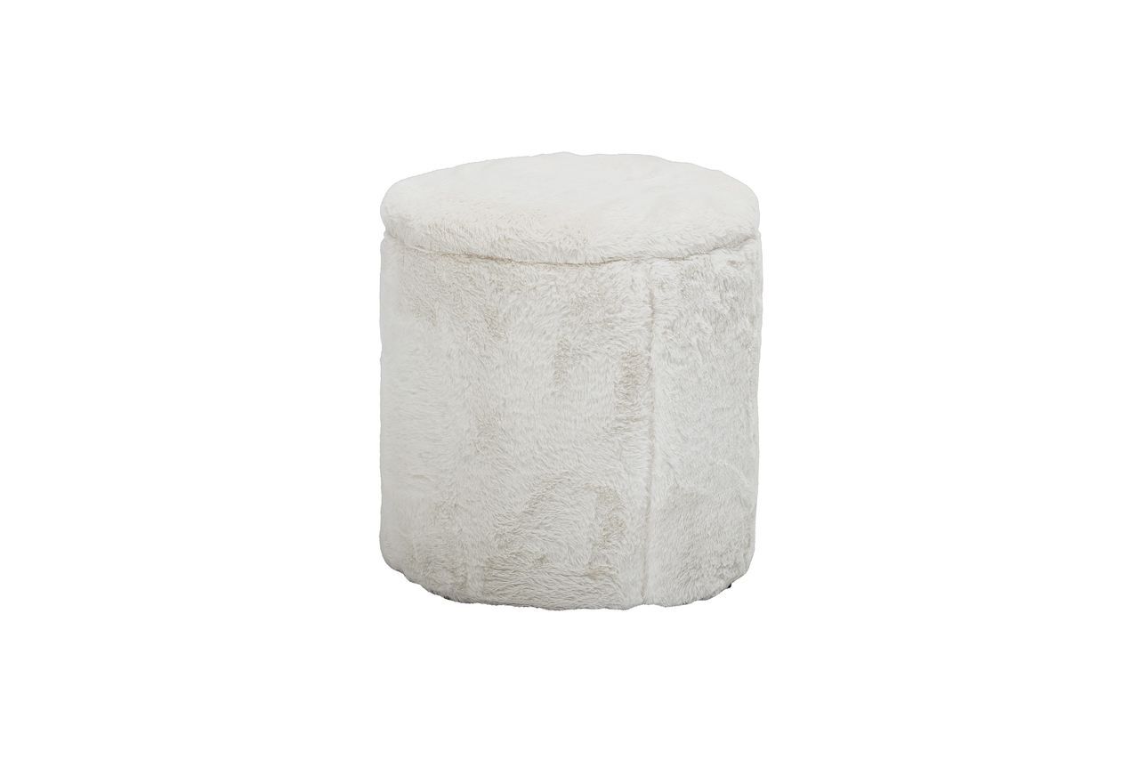 Bloomingville Pouf Barthe blanc