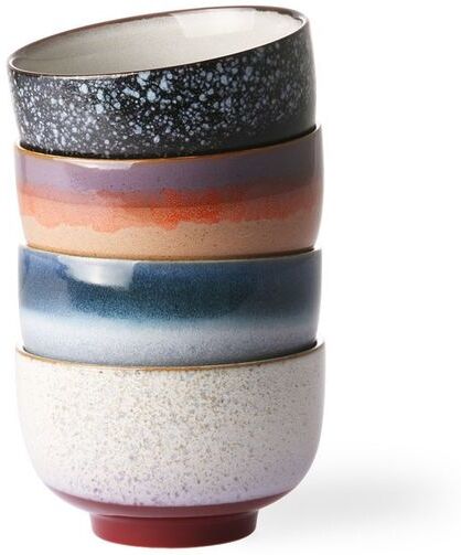 HK Living Ensemble de 4 bols en céramique 70's HK Living Ensemble de 4 bols en céramique 70's