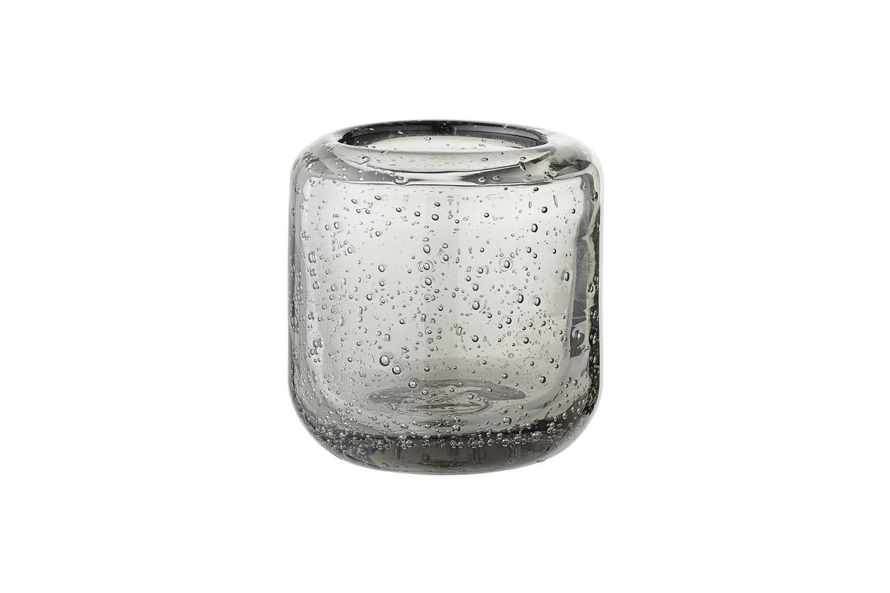 Bloomingville Lanterne en verre Luzillat grise pour bougie votive