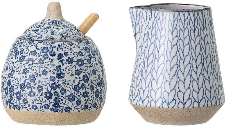 Bloomingville Pichet à lait et sucrier Camélia en porcelaine Bloomingville Pichet à lait et sucrier Camélia en porcelaine