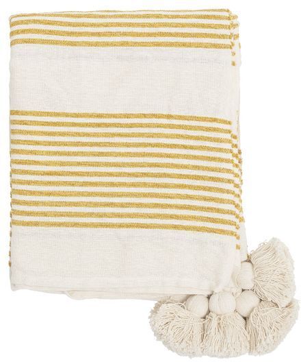 Bloomingville Plaid Galan Jaune Bloomingville Plaid Galan Jaune