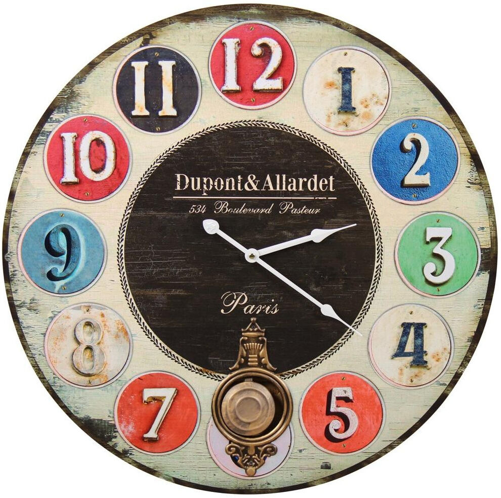 Décoration d'fois Horloge Ancienne Balancier Dupont & Allardet 58cm - Bois - Multicolore Décoration d'fois Horloge Ancienne Balancier Dupont & Allardet 58cm - Bois - Multicolore