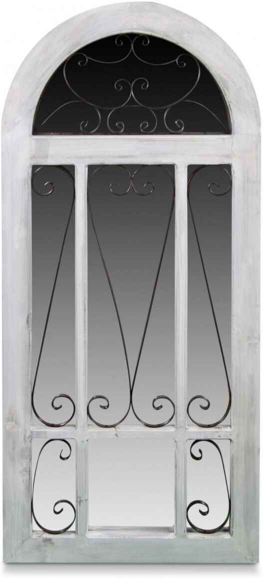 Décoration d'fois Miroir Ancien Vertical Bois Cerusé Blanc 60x3x130cm Décoration d'fois Miroir Ancien Vertical Bois Cerusé Blanc 60x3x130cm