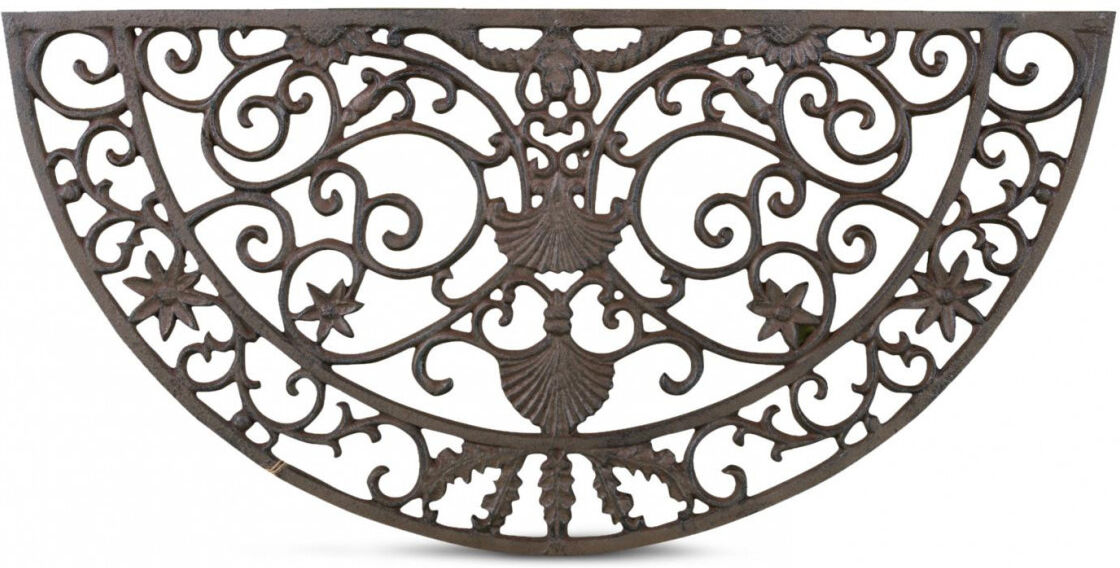 Décoration d'fois Tapis Paillasson Fer Forge Demi Lune Fonte 73.5cm - Marron Décoration d'fois Tapis Paillasson Fer Forge Demi Lune Fonte 73.5cm - Marron