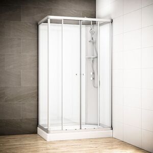 Thalassor Cabine de douche 140 cm SILVER 140 Blanc rectangulaire - Publicité