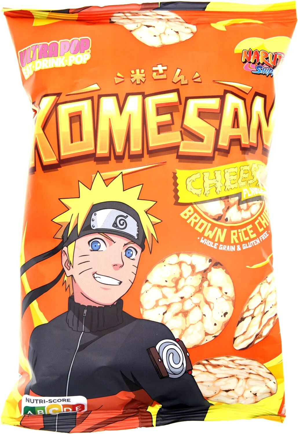 Asiamarché france Chips de riz soufflées au Fromage 60g Naruto Komesan