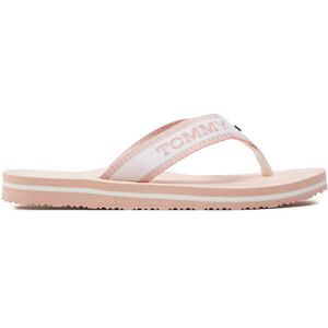 Tongs Tommy Hilfiger Hilfiger Webbing Pool Slide FW0FW07859 Ecru/Whimsy Pink