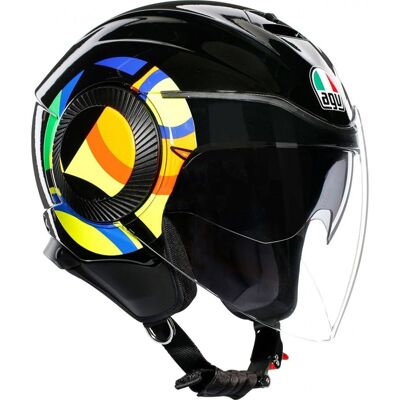 Casque ORBYT TOP - SUN&MOON 46 AGV MULTICOLORE - Publicité Casque ORBYT TOP - SUN&MOON 46 AGV MULTICOLORE - Publicité